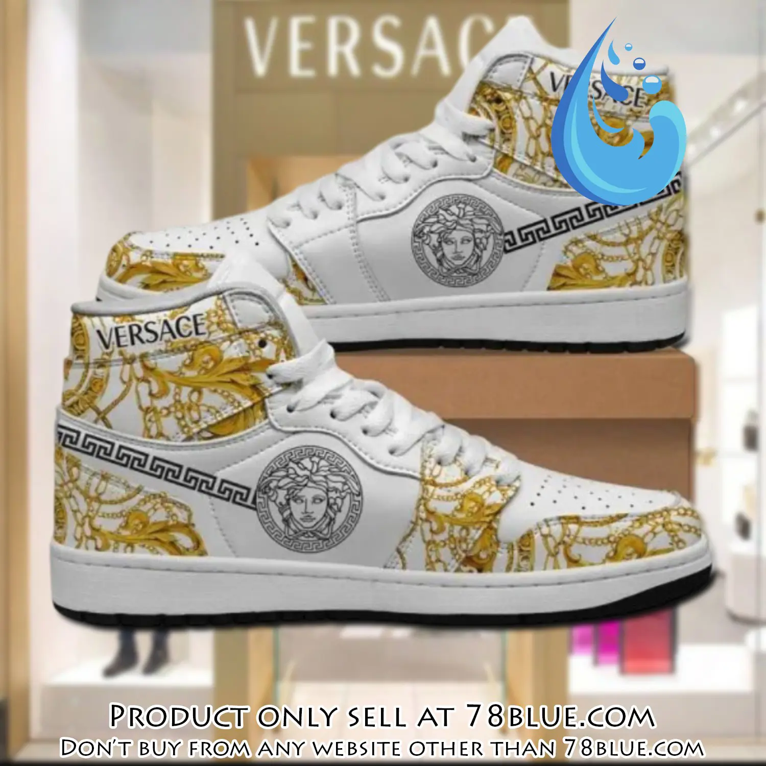 Gianni versace white high air jordan sneakers shoes hot  gifts unisex 78b5121152